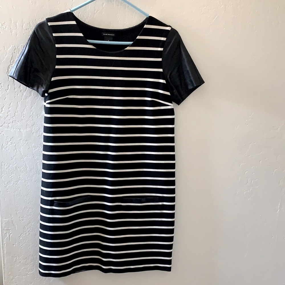 Black & white striped Club Monaco dress